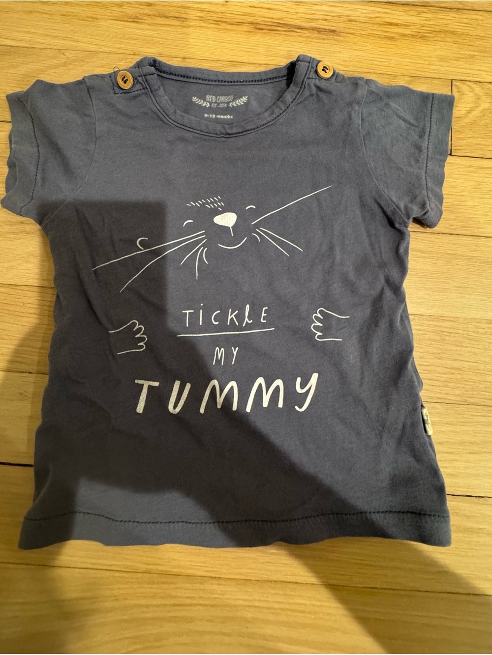Baby Short-Sleeve Graphic Tee - "Tickle My Tummy" - 100% Cotton